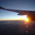 Закат из самолета